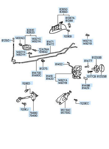 ACTUATOR ASSY-DOOR LOCKINGLH <br>95730-06000, <br>9573006000, <br>95730 06000 <br>(Original, New)