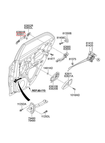 HANDLE ASSY-DR O/S LH 82651-1Y010Z1 (Original, New)