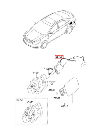 OPENER ASSY-FUEL FILLER DOOR 81590-3S000 815903S000 81590 3S000