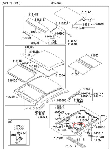 CARRIAGE ASSY LH 81677-3S000 (Original, New)