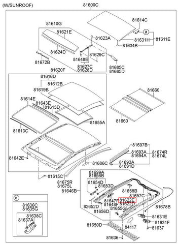 CARRIAGE ASSY RH 81678-3S000 (Original, New)