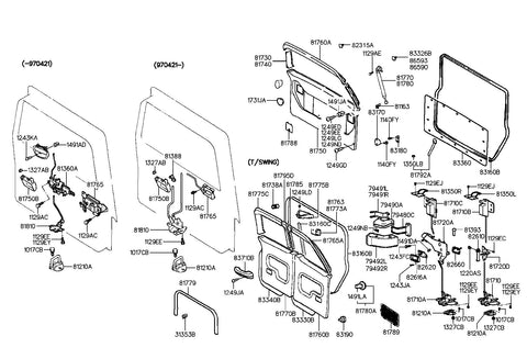 W/STRIP-T/GATE OPNG <br>83121-4A000, <br>831214A000, <br>83121 4A000 <br>(Original, New)