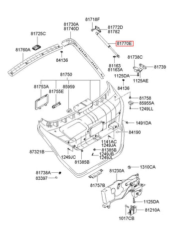 LIFTER ASSY-TAIL GATE 81771-2C013 (Original, New)