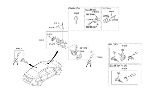 TX ASSY-KEYLESS ENTRY <br>95430-A7100, <br>95430A7100, <br>95430 A7100 <br>(Original, New)