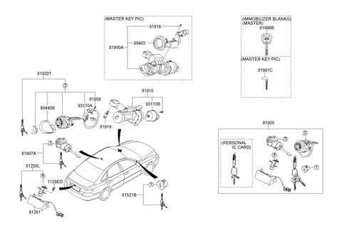 BODY & SWITCH ASSY-STRG & IGN 81910-3L000 819103L000 81910 3L000