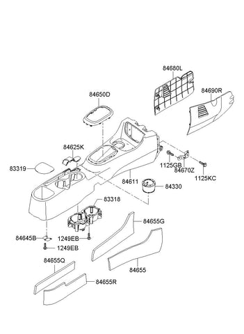 ASHTRAY ASSY <br>84550-2K000, <br>845502K000, <br>84550 2K000 <br>(Original, New)