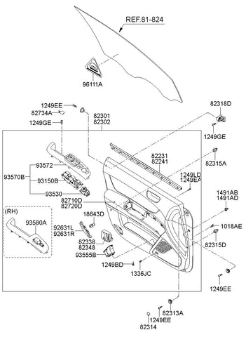 SWITCH ASSY-MIRROR REM CONT <br>93573-3K510, <br>935733K510, <br>93573 3K510 <br>(Original, New)