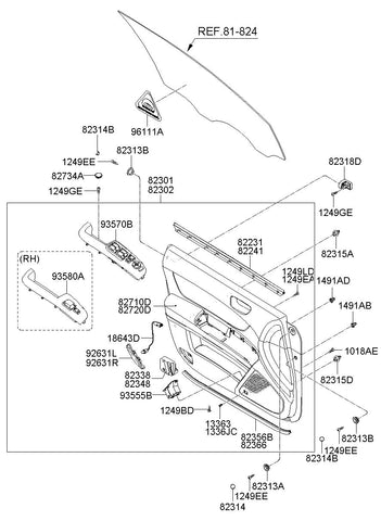 SWITCH ASSY-P/WDO SUB <br>93575-3K000CH, <br>935753K000CH, <br>93575 3K000CH <br>(Original, New)