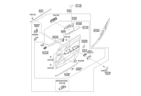 SWITCH ASSY-P/WDW ASSIST <br>93575-3N000VM5, <br>935753N000VM5, <br>93575 3N000VM5 <br>(Original, New)