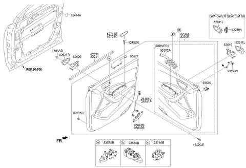 SWITCH ASSY-P/WDW ASSIST <br>93575-2W050, <br>935752W050, <br>93575 2W050 <br>(Original, New)