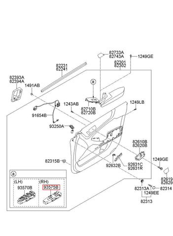 SWITCH ASSY-P/WDW ASSIST 93575-3R000 (Original, New)