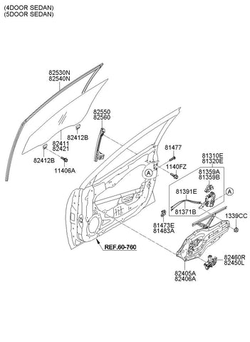 MOTOR ASSY-FRONT POWER WDWLH <br>82450-1M010, <br>824501M010, <br>82450 1M010 <br>(Original, New)