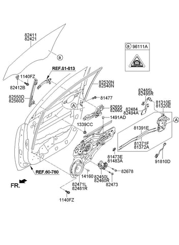 BASE ASSY-FR DR O/S HANDLE RH 82665-3W000 826653W000 82665 3W000