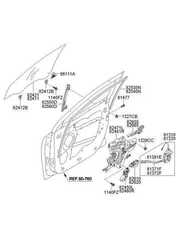 BASE ASSY-FR DR O/S HANDLE RH 82665-2S000 826652S000 82665 2S000