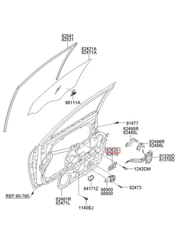 HANDLE ASSY-DR I/S RH 82620-2H000S4 (Original, New)