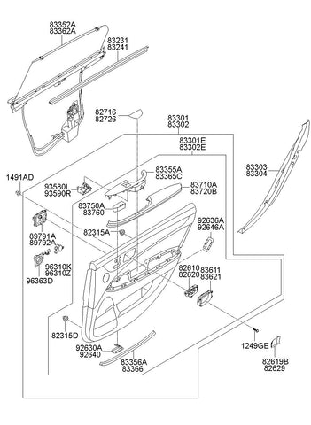 SWITCH ASSY-RR POWER SEAT,RH <br>89792-3N700, <br>897923N700, <br>89792 3N700 <br>(Original, New)