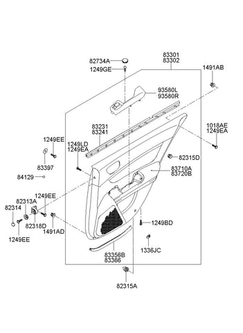 SWITCH ASSY-RR P/WDO SUB LH <br>93580-3K2004R, <br>935803K2004R, <br>93580 3K2004R <br>(Original, New)