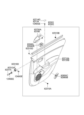 ASHTRAY ASSY-RR DR RH <br>83760-3L000WK, <br>837603L000WK, <br>83760 3L000WK <br>(Original, New)