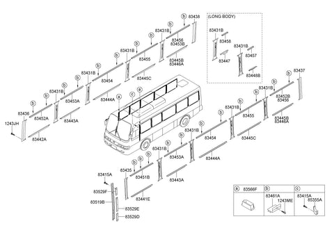 GARNISH SIDE-WINDOW FIXE <br>83447-57101, <br>8344757101, <br>83447 57101 <br>(Original, New)