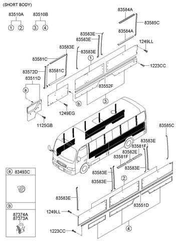 RAIL-SEATLH <br>83551-5A102, <br>835515A102, <br>83551 5A102 <br>(Original, New)