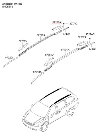 COVER-ROOF RACK RR RH 87298-4D500 (Original, New)