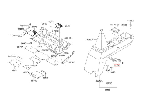 SOCKET ASSY-CIGAR LIGHTER 95120-6A000 (Original, New)