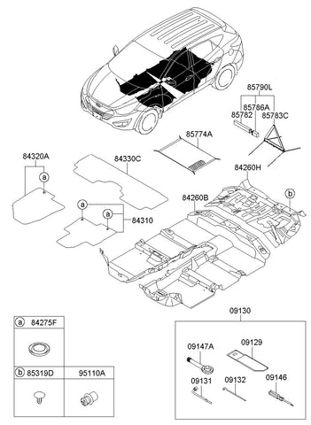 MAT-REAR FLOOR,LH <br>84330-2S0009P, <br>843302S0009P, <br>84330 2S0009P <br>(Original, New)