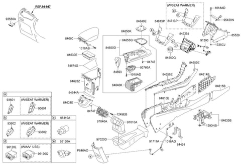 SWITCH ASSY-TRUNK LID OPENER <br>93555-3Z100VYF, <br>935553Z100VYF, <br>93555 3Z100VYF <br>(Original, New)