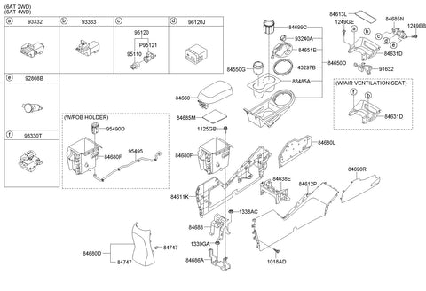 SWITCH ASSY-FR SEAT HEATEDRH <br>93340-3W000WK, <br>933403W000WK, <br>93340 3W000WK <br>(Original, New)