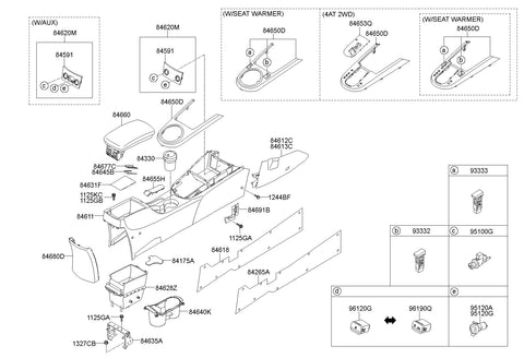 SWITCH ASSY-FR SEAT HEATEDLH <br>93332-1M000WK, <br>933321M000WK, <br>93332 1M000WK <br>(Original, New)