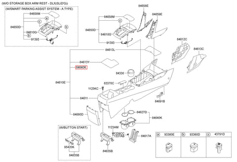 CUP HOLDER ASSY 84670-D30004X (Original, New)