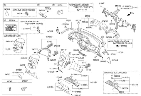 COVER ASSY-GLOVE BOX HSG UPR <br>84540-A7000WK, <br>84540A7000WK, <br>84540 A7000WK <br>(Original, New)