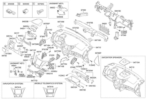 AIR DAMPER ASSY-GLOVE BOX 84548-2H600 845482H600 84548 2H600