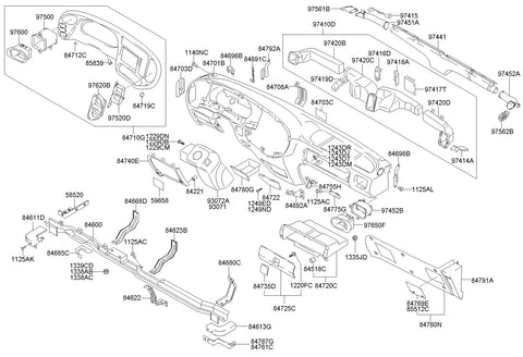 PANEL ASSY-FACIA <br>84710-5K910AD, <br>847105K910AD, <br>84710 5K910AD <br>(Original, New)