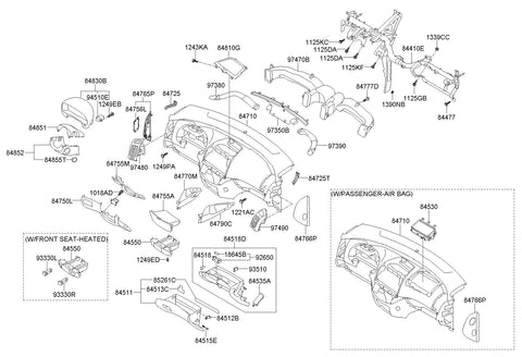 AIR DAMPER ASSY-GLOVE BOX 84548-2H100 845482H100 84548 2H100