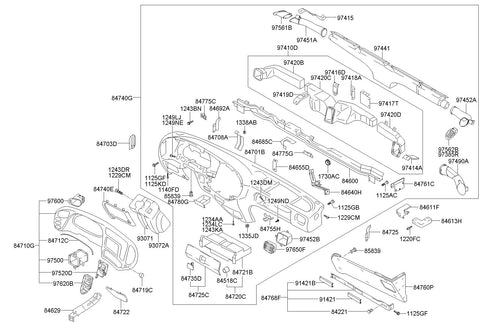 GLOVE BOX ASSY-CRASH PAD LH <br>84720-5H102TH, <br>847205H102TH, <br>84720 5H102TH <br>(Original, New)