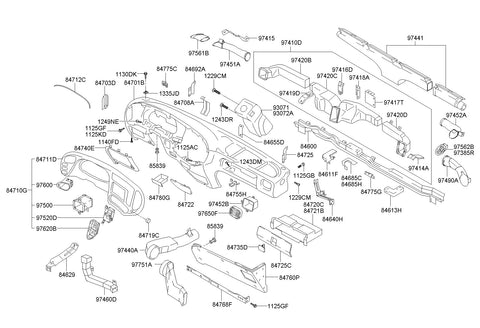 BOX-GLOVE <br>84721-5H100, <br>847215H100, <br>84721 5H100 <br>(Original, New)