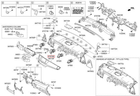 DUCT ASSY-CTR AIR VENT LH 97410-3T000KCA (Original, New)