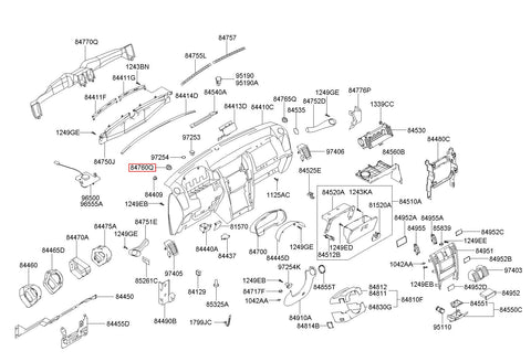 GARNISH-SIDE DEF,LH 84760-H1600JI (Original, New)