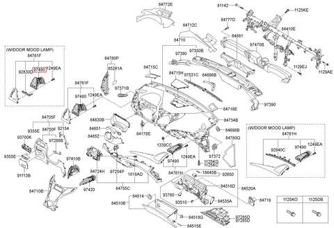 DUCT ASSY-SIDE AIR VENT LH 97480-3V0004X (Original, New)