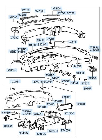 DUCT ASSY-SIDE AIR VENT,RH <br>97490-34000AQ, <br>9749034000AQ, <br>97490 34000AQ <br>(Original, New)