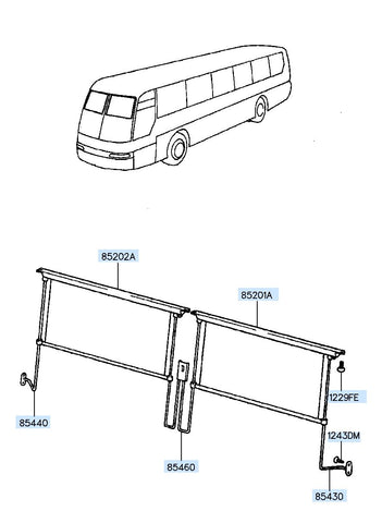 SUNVISOR ASSYLH <br>85210-8A403, <br>852108A403, <br>85210 8A403 <br>(Original, New)