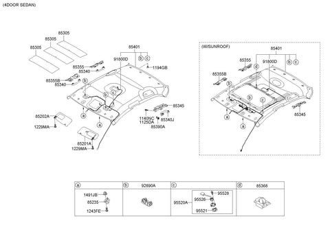 SUNVISOR ASSYRH <br>85220-1M5608O, <br>852201M5608O, <br>85220 1M5608O <br>(Original, New)