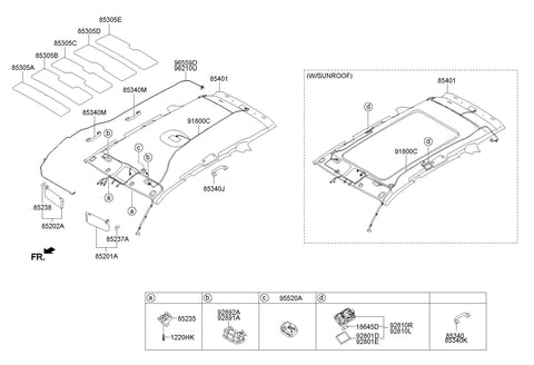 LAMP ASSY-VANITYRH <br>92892-3S000H9, <br>928923S000H9, <br>92892 3S000H9 <br>(Original, New)