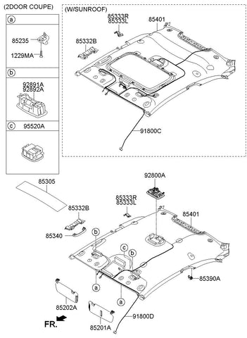 LAMP ASSY-ROOM <br>92850-A7000ED, <br>92850A7000ED, <br>92850 A7000ED <br>(Original, New)