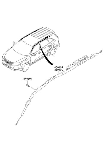 CURTAIN AIR BAG MODULELH <br>85010-2P500, <br>850102P500, <br>85010 2P500 <br>(Original, New)