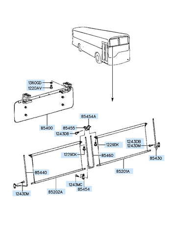 SUNVISOR ASSYLH <br>85430-83530, <br>8543083530, <br>85430 83530 <br>(Original, New)