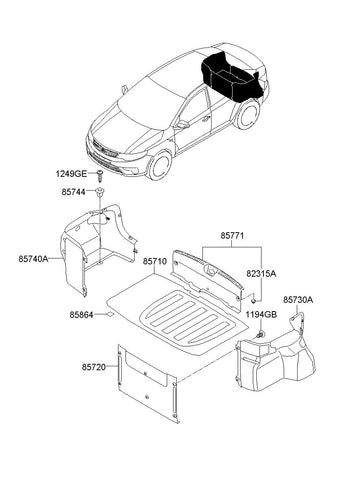 TRIM-TRANSVERSE RR <br>85770-1M000VA, <br>857701M000VA, <br>85770 1M000VA <br>(Original, New)