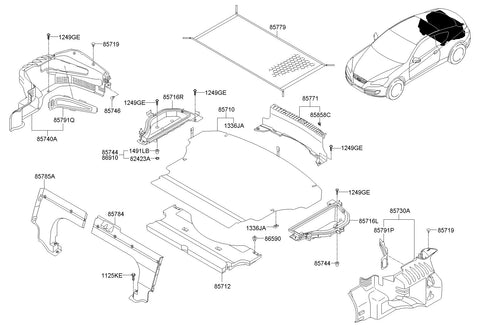 NET ASSY-LUGGAGE FLOOR <br>85779-2L000, <br>857792L000, <br>85779 2L000 <br>(Original, New)