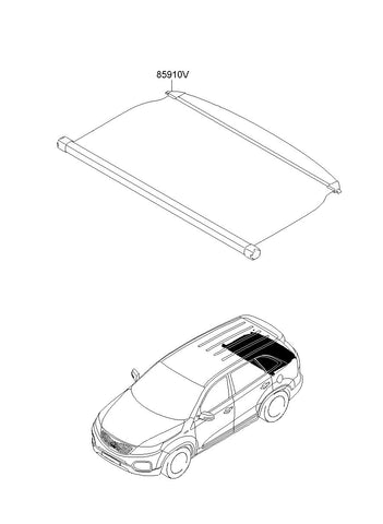 SCREEN ASSY-CARGO <br>85910-2P000VA, <br>859102P000VA, <br>85910 2P000VA <br>(Original, New)